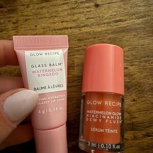 Glow Recipe Watermelon Bingsoo Glass Balm & Dewy Flush Set - Pink and Orange
